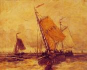 On a Stormy Sea - 亨德里克·威廉·梅斯达赫